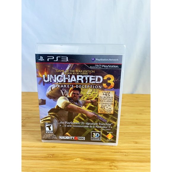Uncharted 3: Drakes Deception (Sony PlayStation 3 PS3, 2012) Complete w/ Manual - Picture 4 of 6
